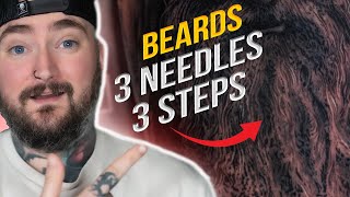 How to Tattoo BEARDS in 3 EASY STEPS [upl. by Eural]