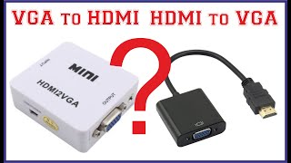 Explain VGA to HDMI amp HDMI to VGA Converter  VGA amp HDMI Cable [upl. by Kenon]