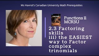 Functions 23 EASIEST way to factor complex trinomials [upl. by Euqor473]