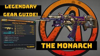 BORDERLANDS 3 THE MONARCH LEGENDARY WEAPON AND FARMING REVIEW GUIDE [upl. by Arrakat314]