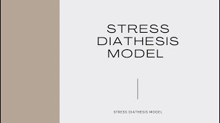 Simplifying Stress Diathesis Model psychology psychologytheory stress lecture [upl. by Moira]