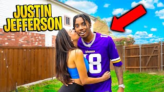 FAKE JUSTIN JEFFERSON PRANK ON GIRL MUST WATCH [upl. by Gyimah]