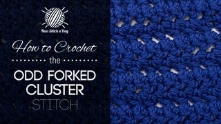 How to Crochet the Odd Forked Cluster Stitch [upl. by Roland]