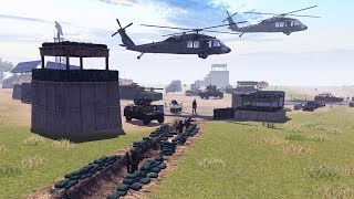 US HELICOPTER CRASH DEFENSE MARINE BASE DEFENSE LINE  Call to Arms Gameplay [upl. by Ispep]