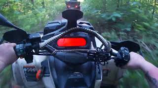 Victoria Rail Trail Fenelon Falls  Haliburton ATV run XMR 850 Sportsman 1000 PART 3  MUDDY [upl. by Hornstein]