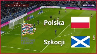 Mecz Szkocji  Polska na żywo Europejska Liga Narodów Kompletny mecz Symulacja Gra komputerowa [upl. by Attemaj]