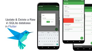 Update amp Delete SQFlite Task App3 FlutterArabicشرح التعديل و حذف بيانات الاس كيو اف لايت فلاتر [upl. by Dix]