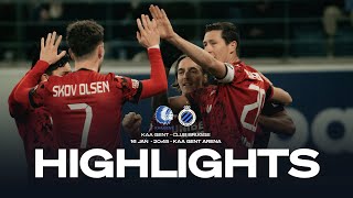 HIGHLIGHTS  KAA GENT  CLUB BRUGGE  CROKY CUP 2324 [upl. by Dorolice246]