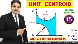 CENTROID SOLVED PROBLEM 15 IN ENGINEERING MECHANICS TIKLESACADEMYOFMATHS [upl. by Ilocin]