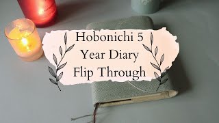 Hobonichi A5 Five Year Diary Flip Through [upl. by Ssyla]