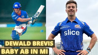 Dewald Brevis  Mumbai Indians Player  Baby AB  Batting  Bowling [upl. by Nerfe]