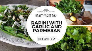 RAPINI WITH GARLIC AND PARMESAN  Healthy and Tasty Side Dish [upl. by Gaul]