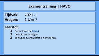 Havo examentraining  2021I  Vraag 1 tm 7 [upl. by Arimay509]