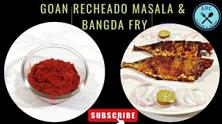 Goan Recheado Masala  Bangda Fry  Goan Style Fish Fry  Easy Recipe  Delicious Seafood [upl. by Anyrb]