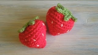 crochet How To  Crochet a Strawberry [upl. by Killam]