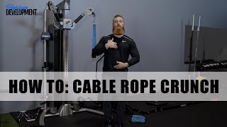 How to Cable Rope Crunch for Abs  PhysiqueDevelopmentcom [upl. by Nich]