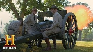 Monument Guys Firing a French 75 mm Field Canon S1 E2  History [upl. by Rivy]