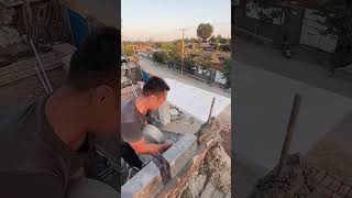 Installation process of roof eaves stone tiles [upl. by Vernita444]