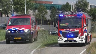 VERSNELLER Brandweer Dordrecht amp OVD met spoed naar 2 verschillende meldingen in Zwijndrecht [upl. by Burlie]