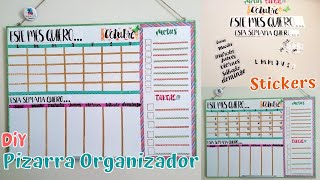 Pizarra Planificador Mensual y Semanal  Organizador Calendario Semanario  DIY Stickers Caseros [upl. by Ainnos]