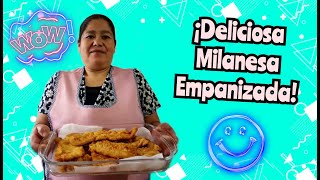 ¡Prepara Deliciosa 😋 Milanesa de Pollo Empanizada Crujiente [upl. by Luahs]