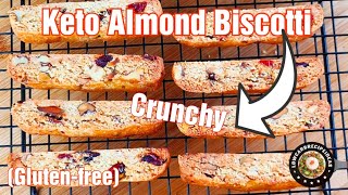 HOW TO MAKE KETO ALMOND BISCOTTI  EGGLESS OPTION  DAIRY FREE OPTION  FIRM amp CRUNCHY  DELICIOUS [upl. by Susanetta]