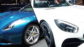 2017 Ferrari California T vs 2017 Mercedes AMG GT Roadster [upl. by Anivlis]