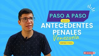 Saca tus Antecedentes Penales en Venezuela [upl. by Michon]