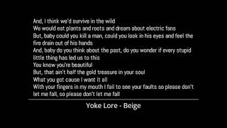 Yoke Lore  Beige Lyrics [upl. by Vernen]