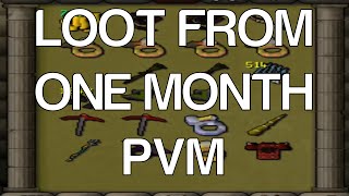 OSRS Loot From ONE MONTH OF PVM Bossing  Slayer [upl. by Ennaylloh680]