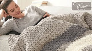 Crochet Hibernation Blanket Pattern  EASY  The Crochet Crowd [upl. by Ttessil]