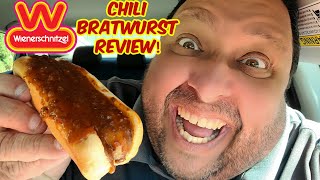 Wienerschnitzel NEW Chili BRATWURST Review [upl. by Araj]