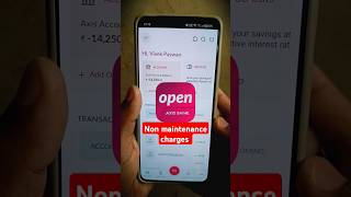 Axis Bank non maintenance charges refund  axis Mobile banking  axisbank axis nonmaintnaince [upl. by Yuji]