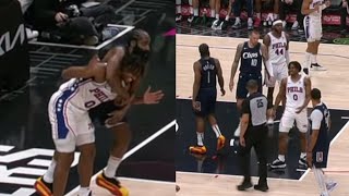 JAMES HARDEN PUT TYRESE MAXEY IN HEADLOCK amp TELLS HIM quotI TAUGHT U EVERYTHING U KNOWquot 😂😂 [upl. by Davilman]