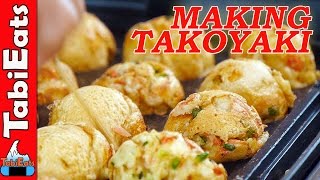 JAPANESE STREET FOODHow to Make TAKOYAKI StepbyStep [upl. by Shuman]