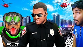 GTA 5  FRANKLIN amp CHOP Joins THE POLICE FORCE👮‍♂️ Gta 5 tamil  Gta tamilan [upl. by Noirod791]