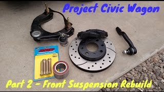 How to Rebuild Front Suspension  DIY Removal amp Replacement  1991 Honda Civic Wagon [upl. by Ecirtap]