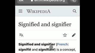 Signifier and Signified Signifiant e signifié [upl. by Haraj]