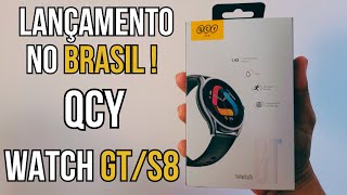 UNBOXING E REVIEW COMPLETO COM TESTES  SMART WATCH QCY GTS8 LANÇAMENTO [upl. by Nref852]