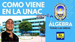 🥇 Examen de Admisión ÁLGEBRA 🔢 UNAC Solucionario 2023  2 Universidad del Callao Bloque 1 2 3 [upl. by Hermon]