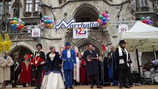 Narrhalla 2018 volkstümliche Inthronisation des Prinzenpaares auf dem Münchner Marienplatz  Teil 3 [upl. by Longtin128]