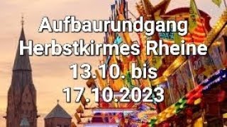 Aufbaurundgang Herbstkirmes Rheine 2023 [upl. by Kass]