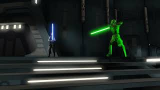 Jedi Academy Rey Skwalker vs Jolee Bindo [upl. by Zeuqirdor]