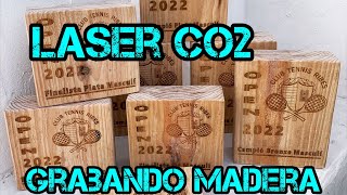 Como hacer trofeos de madera grabados con láser co2 [upl. by Aimaj594]