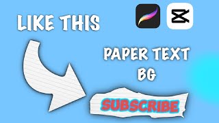 How to make a Paper Text Background in CapCut and Procreate  Tutorial 1 [upl. by Ivo]