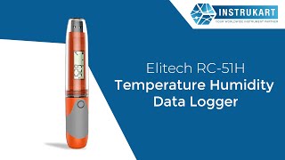 Elitech RC51H Temperature Humidity Data Logger  Instrukart [upl. by Rehpinej]