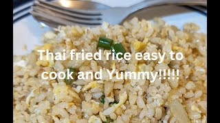 Cooking fried rice with eggsKhao Pad KaiThaifoodstyleThai foodEasy cookingEveryone can do it [upl. by Ailin948]