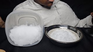 REFROZEN CARBONATED POWDERY ICE amp CARBONATED CRUSHED ICE  REQUEST VIDEO ICEEATING ASMRICEEATING [upl. by Branen]