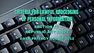 KAILAN MAAARING MAGBIGAY NG PERSONAL INFORMATION  SEC 12 DATA PRIVACY ACT 2012 [upl. by Erma890]