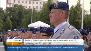 70 Jahrestag Feierliches Gelöbnis der Bundeswehr am 21072014 [upl. by Kinney]